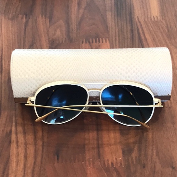 Jimmy Choo Accessories Jimmy Choo Pilot Sunglasses 57mm Whitegold